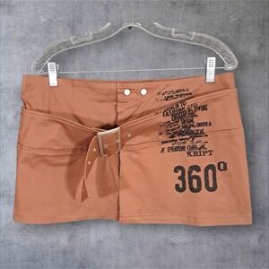 Dolls Kill The Kript Skirt Size Medium‎ Cargo Dusk Belt Buckle Grunge Punk Rock